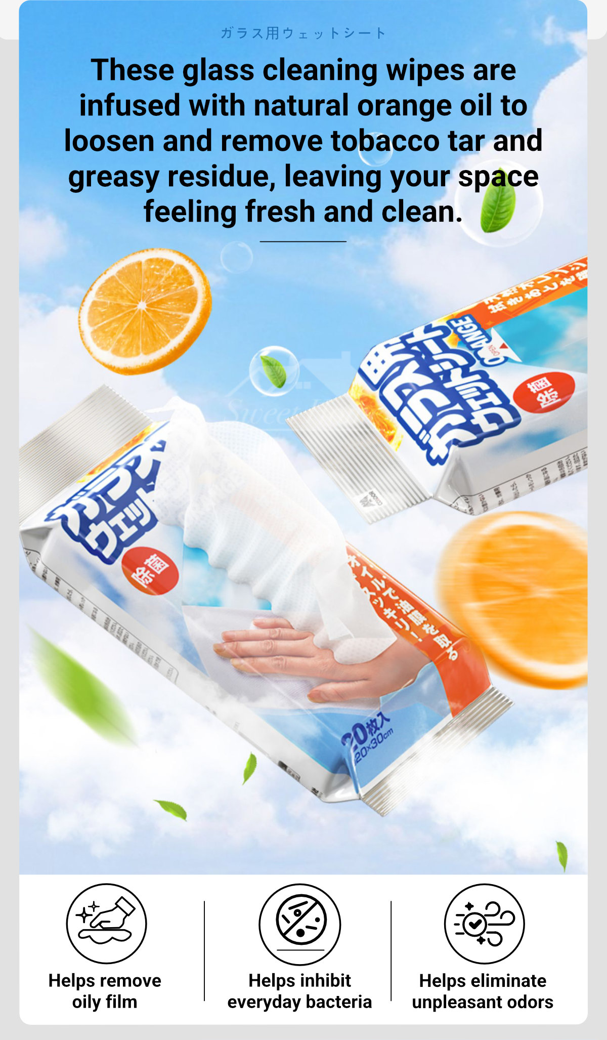 Japan Condor Glass Cleaning Wet Wipes-4